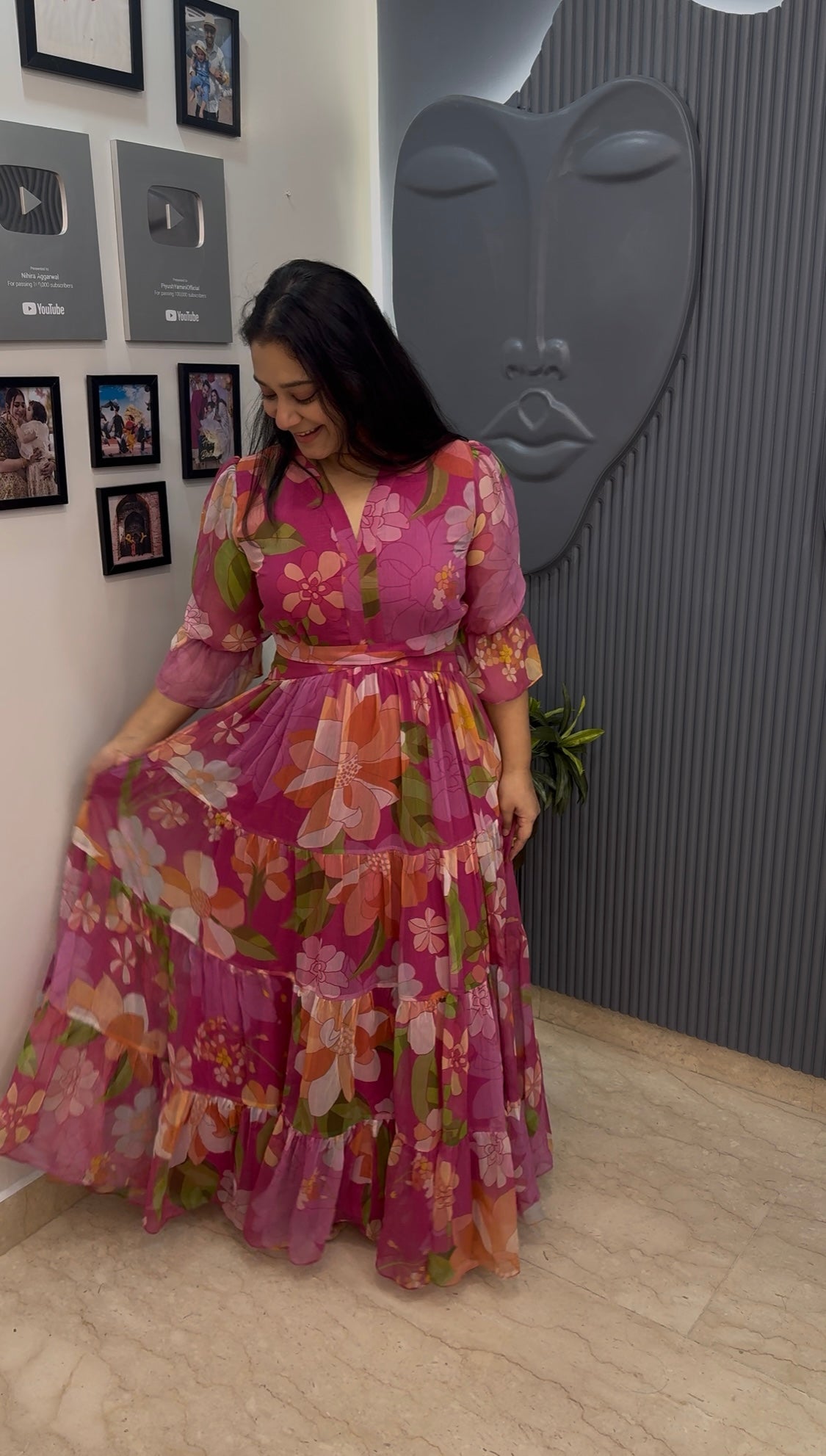 Fleur Long Flared Dress