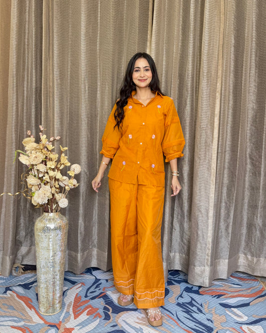 ORANGE FLOWER COORDSET