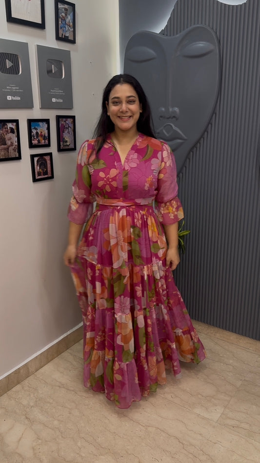 Fleur Long Flared Dress