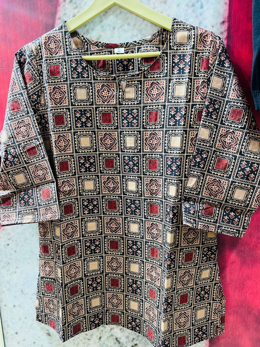 Mukti Block Short Kurta