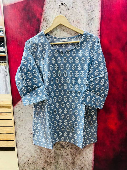 Blue Short Kurta