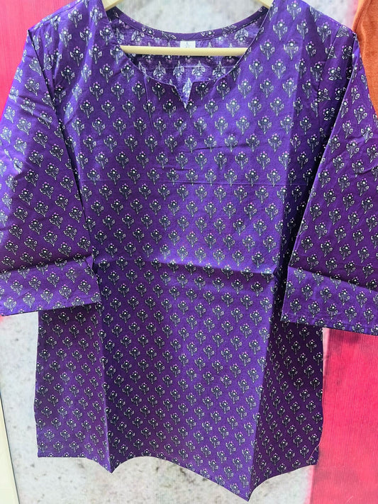 Purple Short Kurta