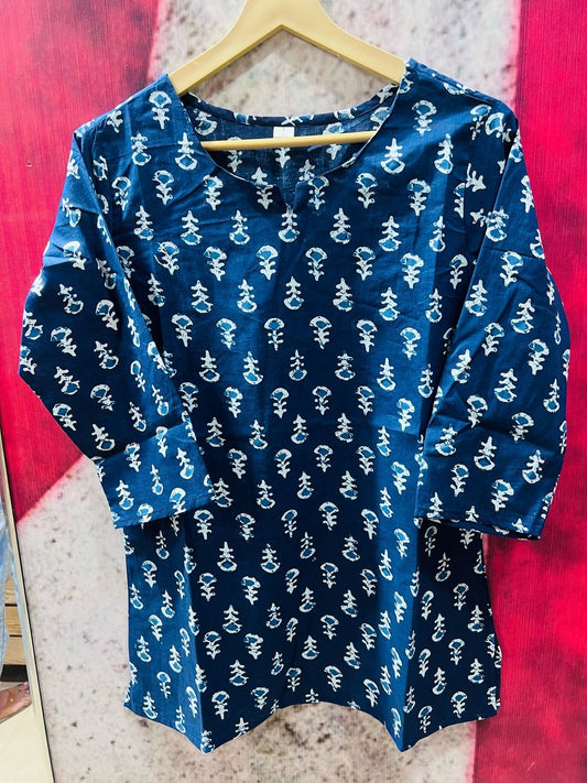 Dark Blue Short Kurta